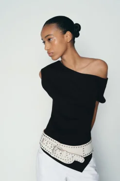 Best CAMISETA ASIMÉTRICA FRUNCES Mujer Tops / Bodies