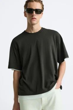 Best CAMISETA BAJO CONTRASTE Hombre Camisetas