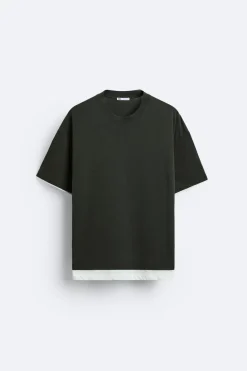 Best CAMISETA BAJO CONTRASTE Hombre Camisetas