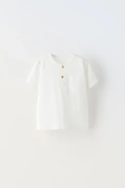 Niños ZARA 0 - 6 Meses·Camisetas|0 - 6 Meses·Básicos<CAMISETA BOLSILLO