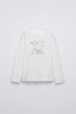 Niños ZARA 6 - 14 Años·Camisetas<CAMISETA BORDADO