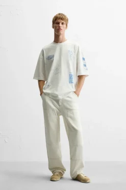 Best CAMISETA BORDADO COMBINADO Hombre Camisetas