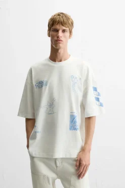 Best CAMISETA BORDADO COMBINADO Hombre Camisetas