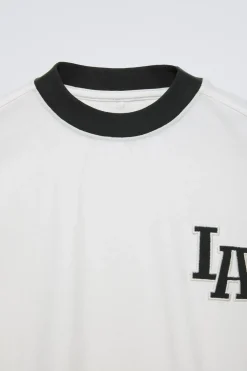 Niños ZARA 6 - 14 Años·Camisetas|6 - 14 Años·Deporte / Chándal<CAMISETA BORDADO CONTRASTE