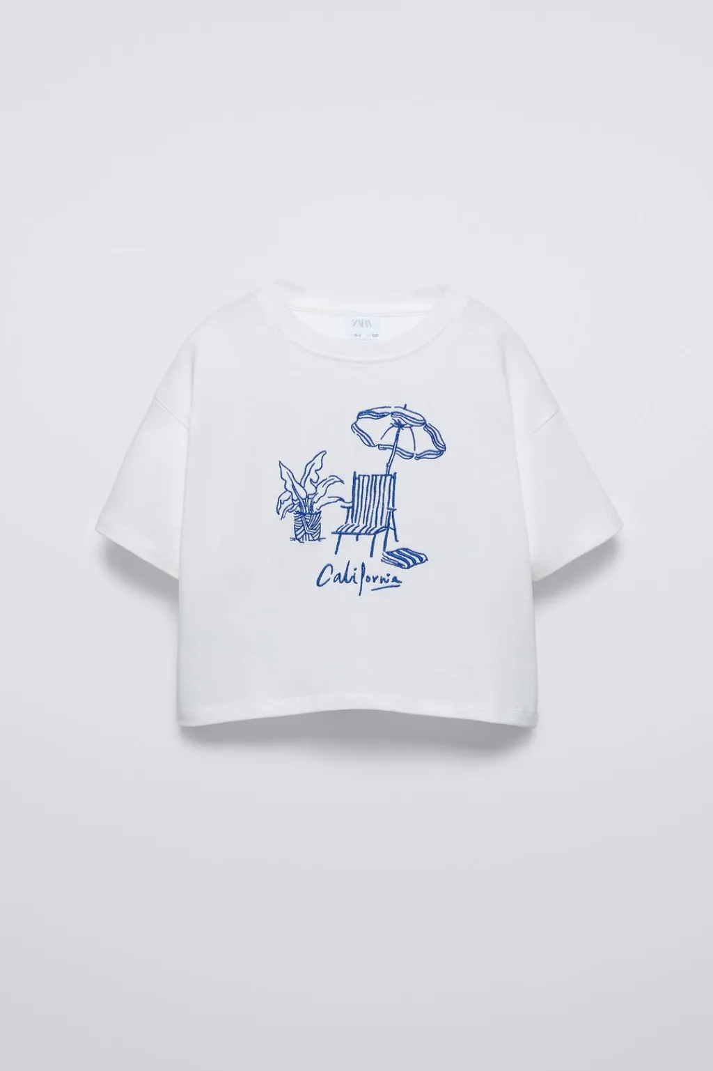 Niños ZARA 6 - 14 Años·Camisetas<CAMISETA BORDADO SILLA Y SOMBRILLA