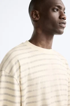 Best CAMISETA BOXY FIT RAYAS Hombre Camisetas