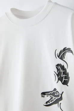 Niños ZARA 6 - 14 Años·Camisetas<CAMISETA COCODRILO ENGOMADO