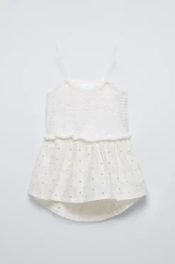 Niños ZARA 6 - 14 Años·Camisetas<CAMISETA COMBINADA CROCHET