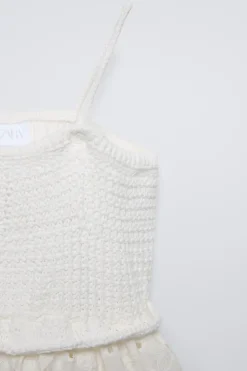 Niños ZARA 6 - 14 Años·Camisetas<CAMISETA COMBINADA CROCHET