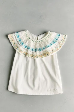 Niños ZARA 6 - 14 Años·Camisetas<CAMISETA CUELLO FLORES - SEA NY