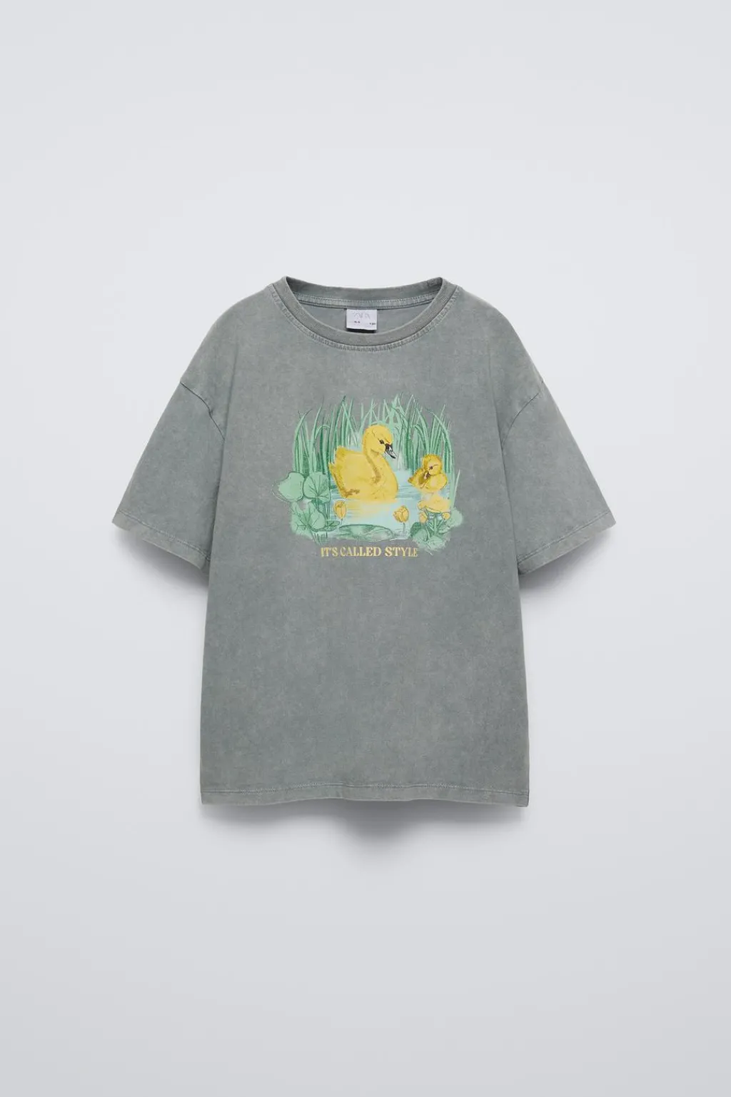 Niños ZARA 6 - 14 Años·Camisetas<CAMISETA EFECTO LAVADO PATITOS