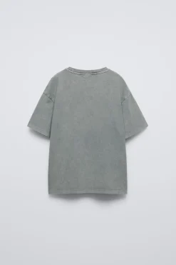 Niños ZARA 6 - 14 Años·Camisetas<CAMISETA EFECTO LAVADO PATITOS