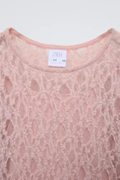 Niños ZARA 6 - 14 Años·Camisetas<CAMISETA ENCAJE