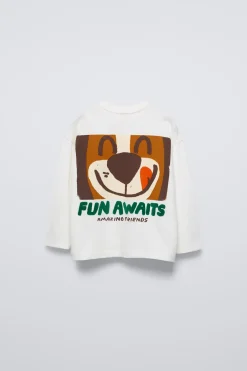 Niños ZARA 1½ - 6 Años·Camisetas|1½ - 6 Años·Camisetas<CAMISETA ESTAMPADA FLOCK