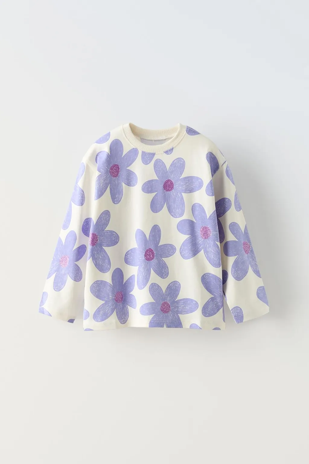 Niños ZARA 1½ - 6 Años·Camisetas|6 - 18 Meses·Camisetas<CAMISETA ESTAMPADO BRILLO