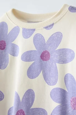 Niños ZARA 1½ - 6 Años·Camisetas|6 - 18 Meses·Camisetas<CAMISETA ESTAMPADO BRILLO
