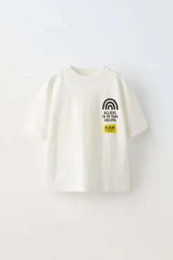 Niños ZARA 6 - 14 Años·Camisetas<CAMISETA ESTAMPADO ETIQUETA