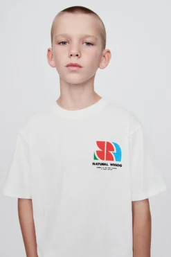 Niños ZARA 6 - 14 Años·Camisetas<CAMISETA ESTAMPADO ETIQUETA