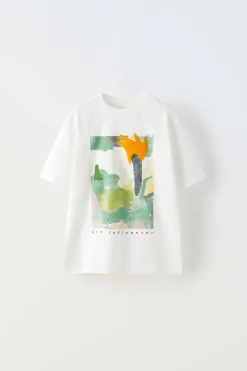 Niños ZARA 6 - 14 Años·Camisetas<CAMISETA ESTAMPADO FLOCK