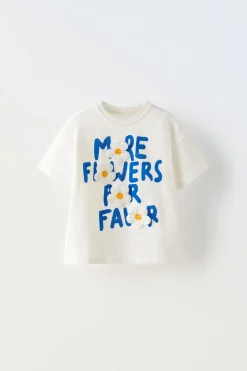 Niños ZARA 1½ - 6 Años·Camisetas|6 - 18 Meses·Camisetas<CAMISETA ESTAMPADO FLORES