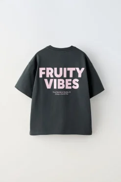 Niños ZARA 6 - 14 Años·Camisetas<CAMISETA ESTAMPADO FRUTAS