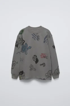 Niños ZARA 6 - 14 Años·Camisetas<CAMISETA ESTAMPADO GRAFFITI