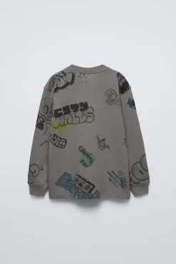 Niños ZARA 6 - 14 Años·Camisetas<CAMISETA ESTAMPADO GRAFFITI
