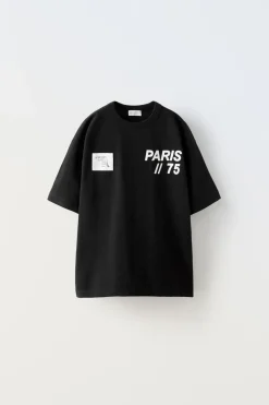 Niños ZARA 6 - 14 Años·Camisetas<CAMISETA ESTAMPADO PARIS