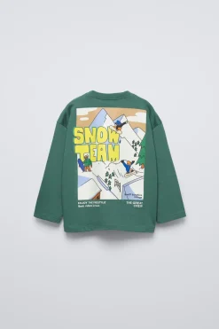 Niños ZARA 1½ - 6 Años·Camisetas|6 - 18 Meses·Camisetas<CAMISETA ESTAMPADO SNOW