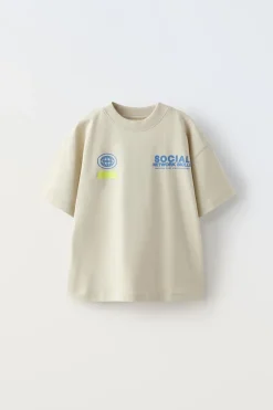 Niños ZARA 6 - 14 Años·Camisetas<CAMISETA ESTAMPADO TEXTO