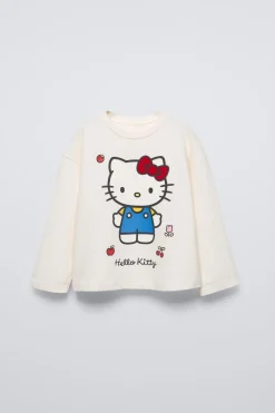 Niños ZARA 1½ - 6 Años·Camisetas|1½ - 6 Años·Licencias<CAMISETA FLOCK HELLO KITTY ©