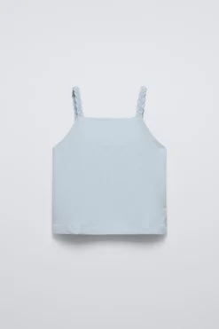 Niños ZARA 6 - 14 Años·Camisetas|6 - 14 Años·Total Look<CAMISETA FLUIDA TIRANTE TRENZADO