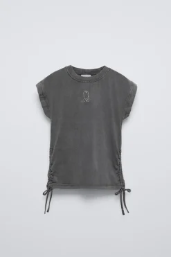 Niños ZARA 6 - 14 Años·Camisetas<CAMISETA FRUNCES BOTA STRASS
