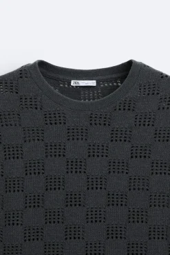 Best CAMISETA JACQUARD GEOMÉTRICO Hombre Jerséis / Chaquetas|Camisetas