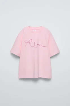 Niños ZARA 6 - 14 Años·Camisetas<CAMISETA LAZO BORDADO
