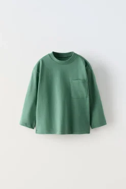 Niños ZARA 1½ - 6 Años·Camisetas|1½ - 6 Años·Camisetas<CAMISETA LISA BOLSILLO