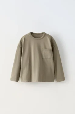 Niños ZARA 1½ - 6 Años·Camisetas|1½ - 6 Años·Camisetas<CAMISETA LISA BOLSILLO