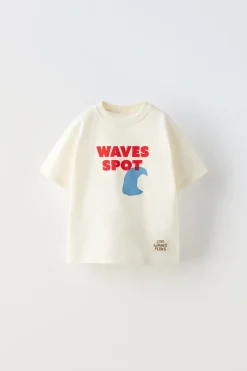 Niños ZARA 1½ - 6 Años·Camisetas|1½ - 6 Años·Camisetas<CAMISETA OLAS ETIQUETA