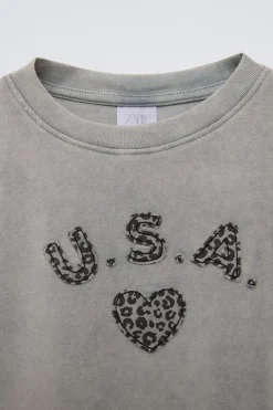 Niños ZARA 6 - 14 Años·Camisetas<CAMISETA PARCHE ANIMAL PRINT