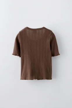Niños ZARA 6 - 14 Años·Camisetas<CAMISETA POINTELLE BOTONES