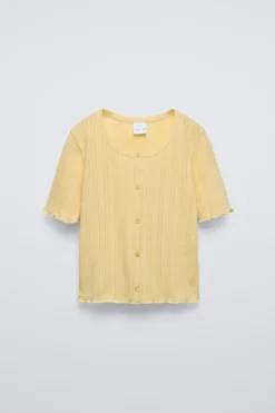 Niños ZARA 6 - 14 Años·Camisetas<CAMISETA POINTELLE BOTONES