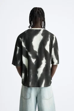 Sale CAMISETA PUNTO ESTAMPADO SPRAY Hombre Jerséis / Chaquetas|Camisetas