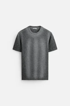 Sale CAMISETA PUNTO ESTAMPADO SPRAY Hombre Jerséis / Chaquetas|Camisetas