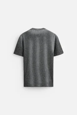 Sale CAMISETA PUNTO ESTAMPADO SPRAY Hombre Jerséis / Chaquetas|Camisetas