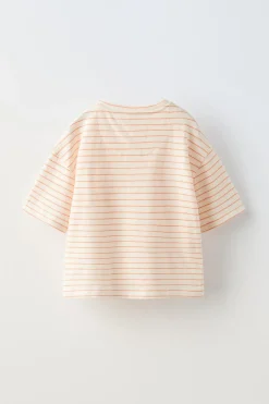 Niños ZARA 6 - 14 Años·Camisetas<CAMISETA RAYAS ALGODÓN LINO