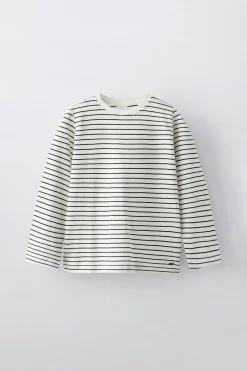 Niños ZARA 6 - 14 Años·Camisetas<CAMISETA RAYAS APLIQUE