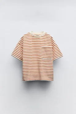 Niños ZARA 1½ - 6 Años·Camisetas|1½ - 6 Años·Camisetas<CAMISETA RAYAS BOLSILLO