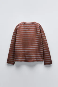 Niños ZARA 6 - 14 Años·Camisetas<CAMISETA RAYAS BOLSILLO