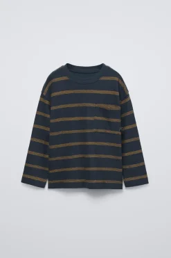 Niños ZARA 6 - 14 Años·Camisetas<CAMISETA RAYAS BOLSILLO