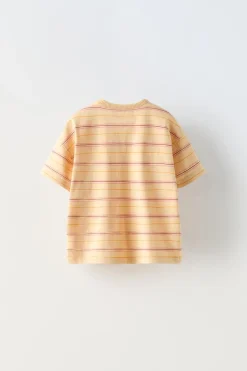 Niños ZARA 1½ - 6 Años·Camisetas|6 - 18 Meses·Camisetas<CAMISETA RAYAS BORDADO